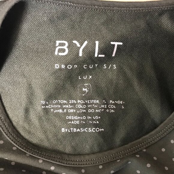 BYLT -  MEN'S MEDIUM -OLIVE SHORT SLEEVE CREW NECK COTTON BLEND TEE - Picture 7 of 7